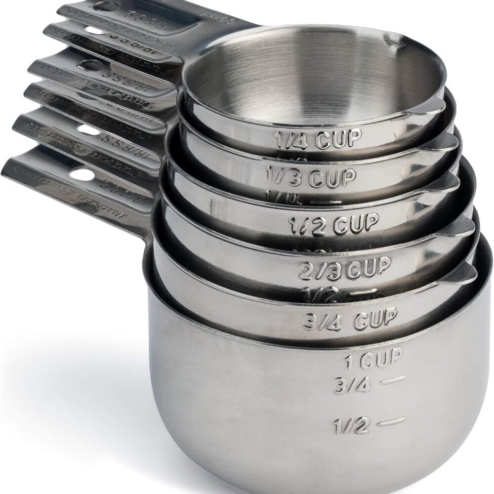 Stainless Steel Measuring Cups Set 6 Piece Set